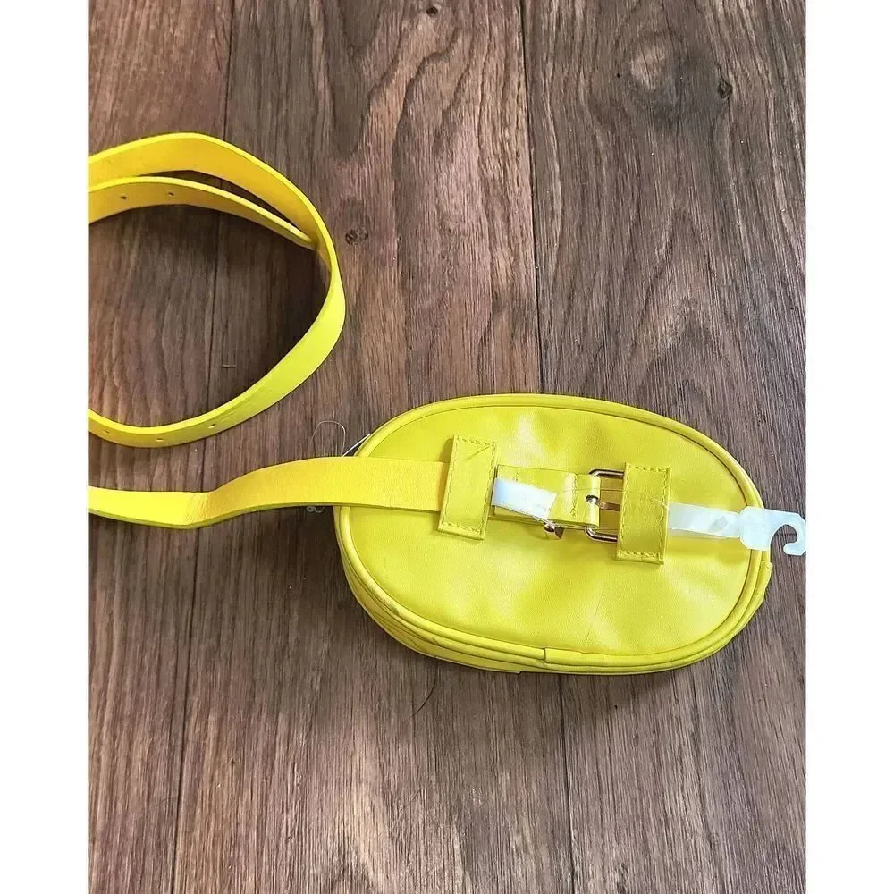 Yellow Quilted Belt Bag